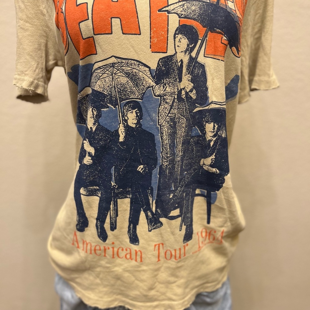 Distressed Beatles Graphic Tee Junk Food Brand